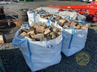 4 Bags of naturally dried hardwood