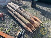 10 8ft Telegraph poles/ strainers - 2