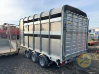 Ifor Williams triaxle cattle trailer with dividing gate no decks - 7