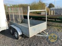 Twin axle car trailer with ramp door - 3