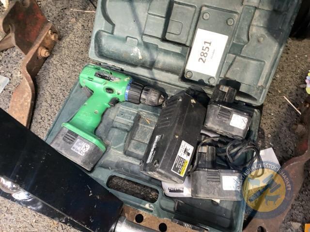 Hitachi drill, charger and batteries