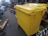 Yellow bin with key