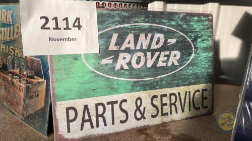 Land rover sign