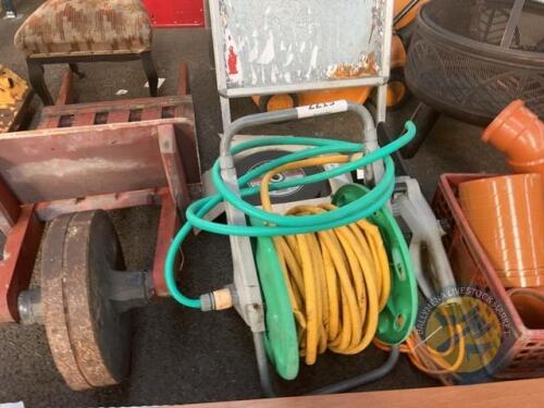 Garden hose on reel