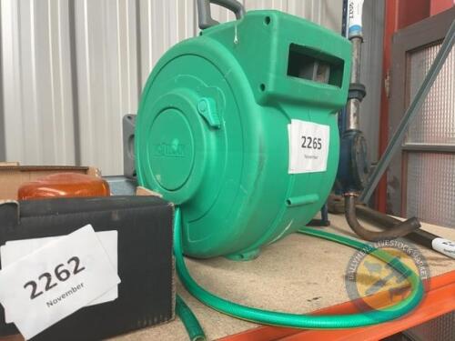 Garden hose on reel