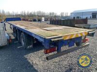 45ft lorry flat bed tri axle trailer - 8