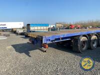 45ft lorry flat bed tri axle trailer - 10