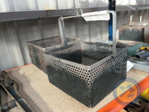 2x metal flower baskets