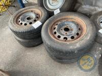 4x 185/60/14 tyres on ford rims - 2