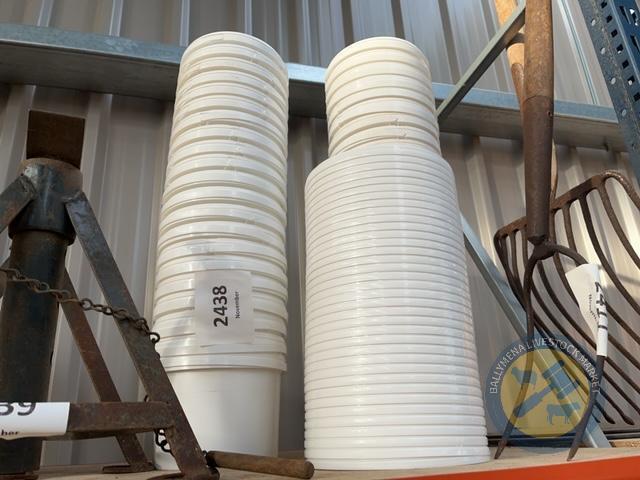 40x white buckets & lids