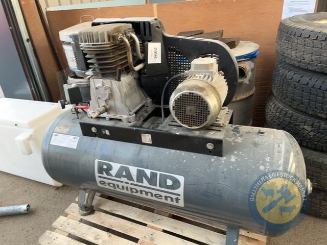 Rand equipment compressor working - 3 phase