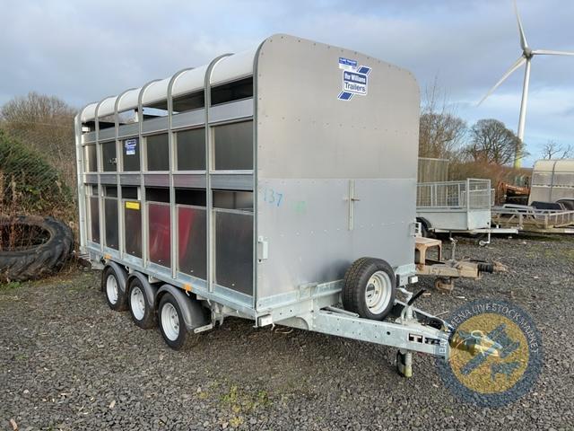 Ifor Willaims Livestock trailer c/w dividing gate and spare wheel