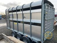 Ifor Willaims Livestock trailer c/w dividing gate and spare wheel - 5