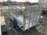 Galvanised 7x4 Mesh Trailer Single axle - 5