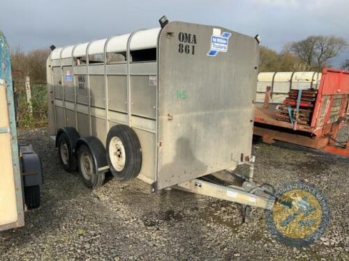 Ifor Williams TA510 12ft cattle traielr with folding sheep decks, cattle & sheep dividing gate