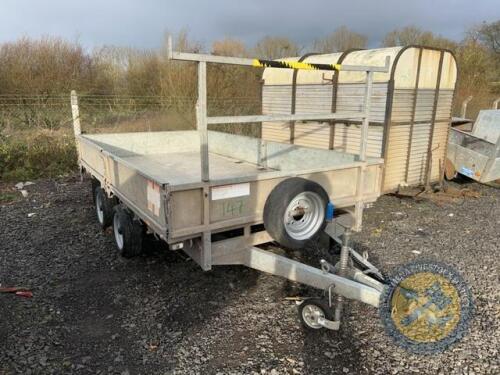 12x6 Hudson flat bed trailer tandem axel