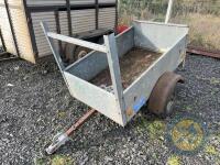 Broniss 5x3 galvanised car trailer with ladder rack - 2