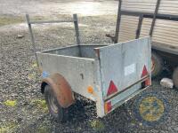 Broniss 5x3 galvanised car trailer with ladder rack - 3