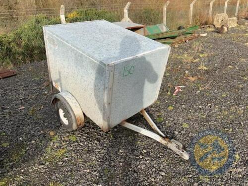 Broniss 4x3 box/dog trailer galvanised