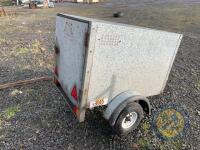 Broniss 4x3 box/dog trailer galvanised - 4