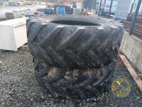 2x 600/65 R38 tractor tyres - 2