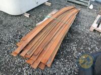 lengths of 4" wide x 11ft long flat steel - 3