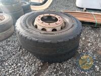 2 10 stud lorry wheels 315/80 R22.5 - 2