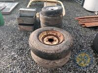 Assortment of tyres and rims