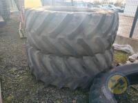 2x 650/65R42 Michelin tractor tyres