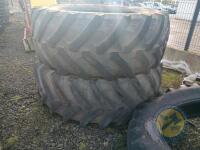 2x 650/65R42 Michelin tractor tyres - 2