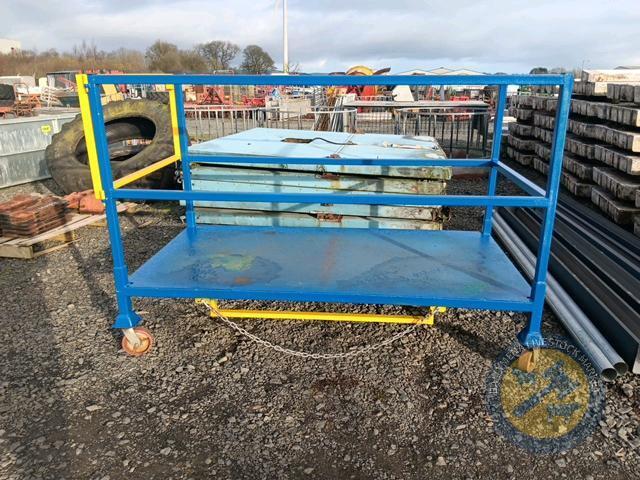 Large forklift cage on wheels