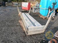 2 cattle double feed troughs - 4