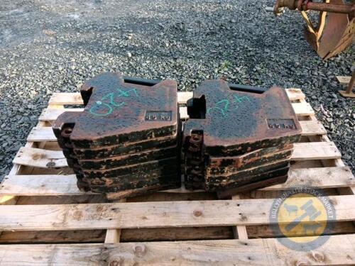 13x 45kg Massey Ferguson Stamped weights