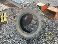 2x front tractor tyres 12.4/R24 Uniroyal - 2