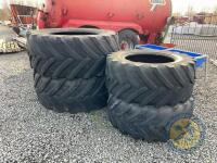 Set of Michelin tractor tyres 520/60 R28 and 650/60 R38 - 2