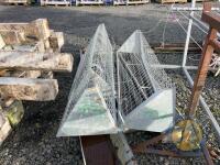 3x galvanised hayracks