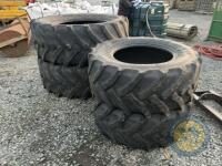 Full set of tractor tyres mitas 650/65 R38 540/65 R28