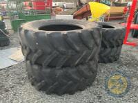 Full set of tractor tyres mitas 650/65 R38 540/65 R28 - 4