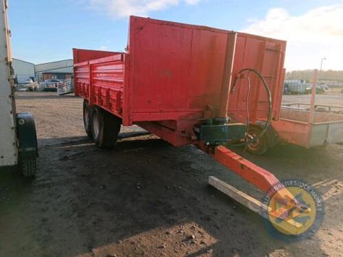 Red tipping trailer