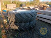 Massey 6480 tyres and rims 460/85 R42 2 off