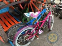 2x bikes blue & pink