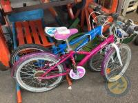 2x bikes blue & pink - 2