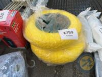 2x yllow flat proof wheelbarrow wheels