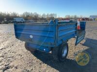 Blue single axle tipping trailer - 6