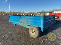 Blue single axle tipping trailer - 8