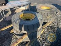 4x solid wheels 12.00/R20 off dumper - 4