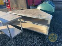 Corner stainless steel table - 3