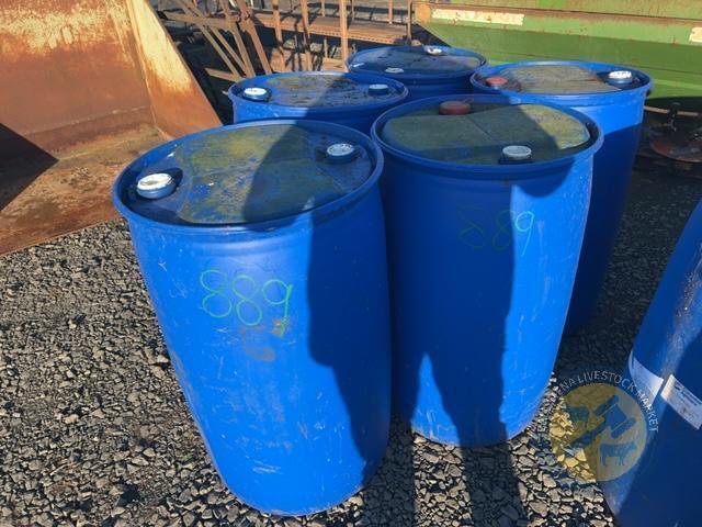 5x blue barrels