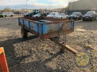 Approx 12x7 Weeks single axle tipping trailer with silage side - 3