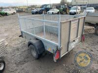 Ifor Williams 6x4 P6A trailer with mesh sides, ramp door & key - 4